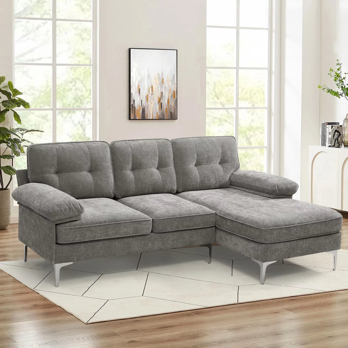 3-Piece Modular L-Shaped Sectional Sofa L65253