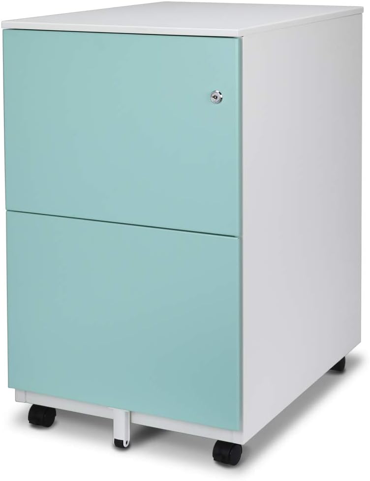 White 3 Drawer Metal File Cabinet with Lock R61417