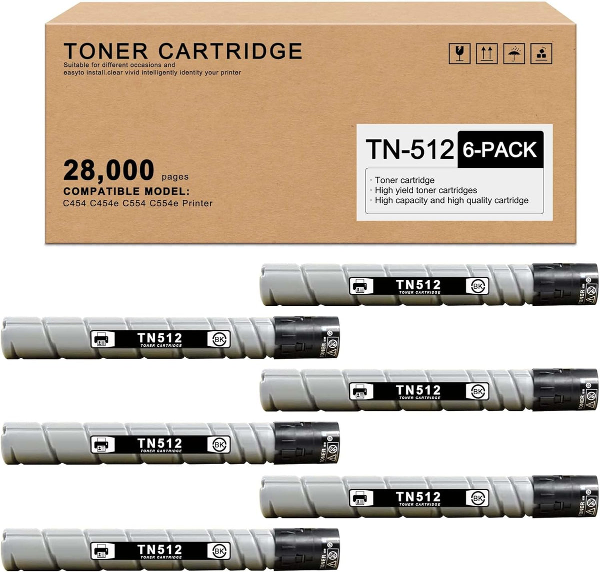 Black 6-Pack Compatible Toner Cartridge M94616