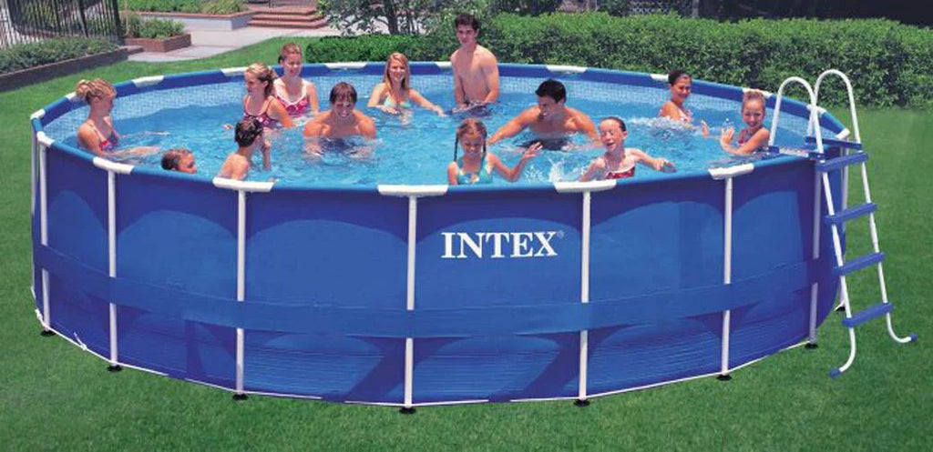 18ft x 48in Round Metal Frame Above Ground Swimming Pool Set H13241