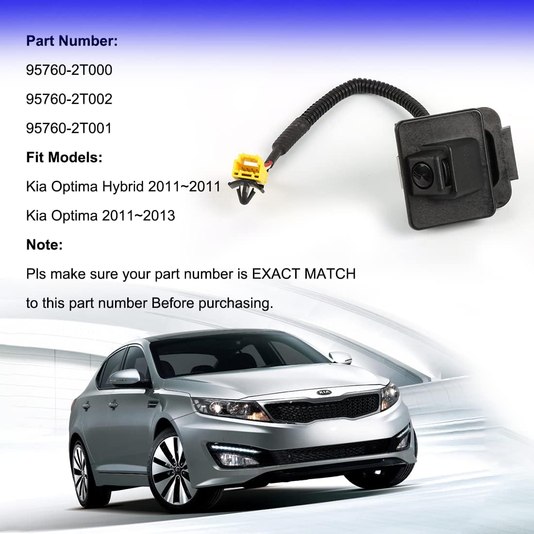 Rear View Backup Camera Park Assist Camera B62458