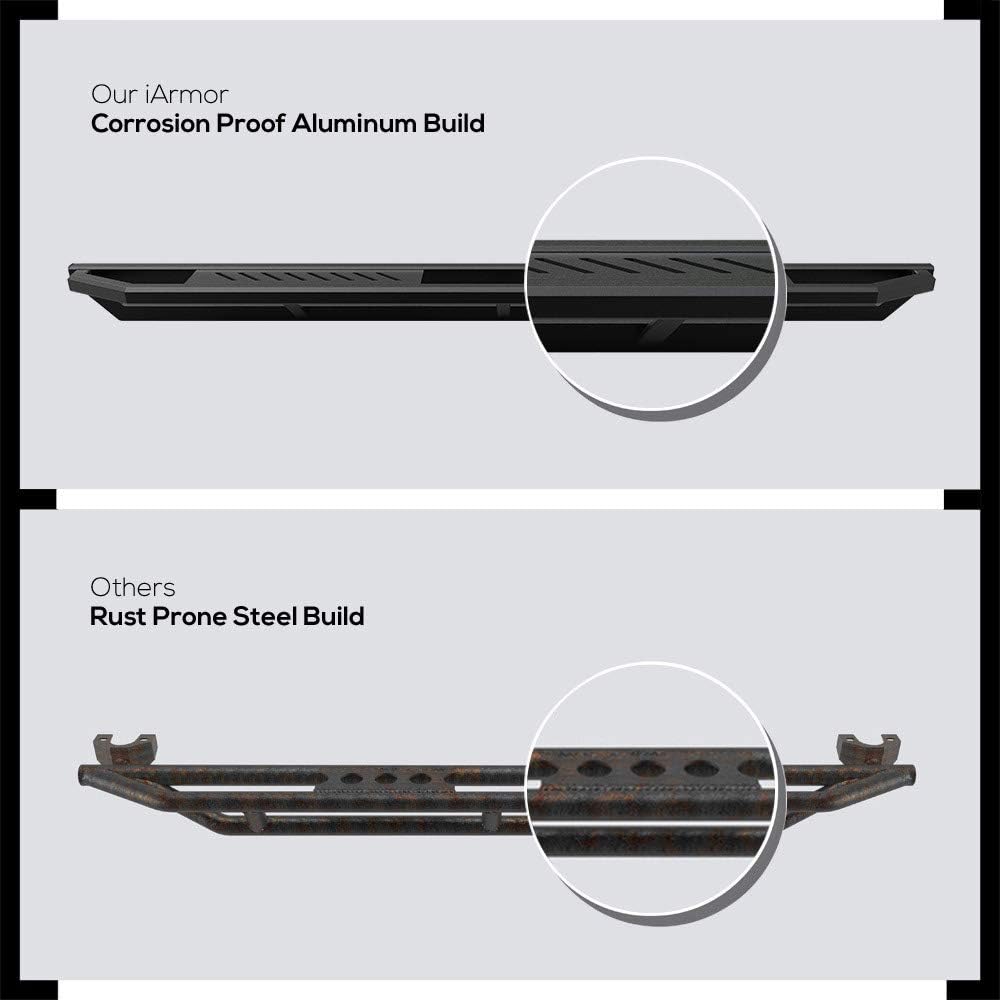 Aluminum Running Boards Compatible with Ford F250 F350 Super Duty Crew Cab X18338