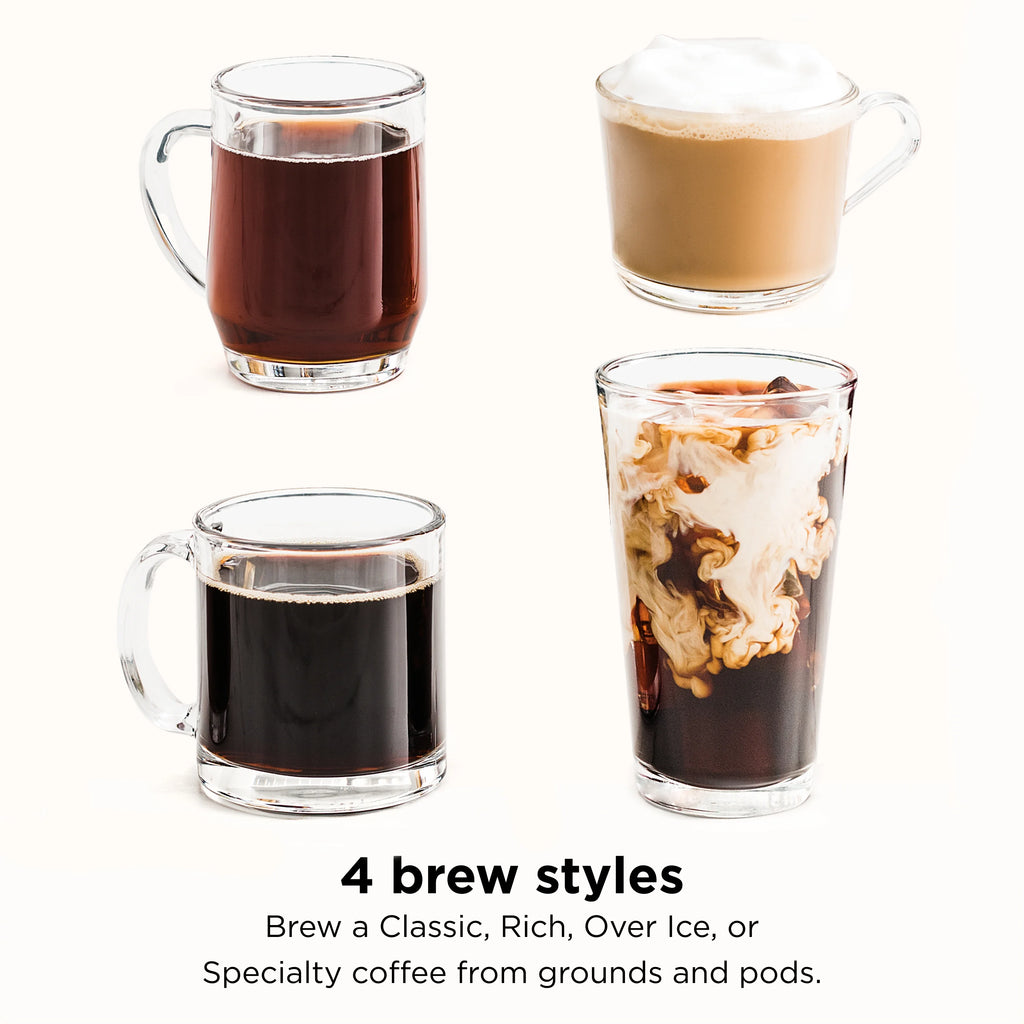 Single-Serve 12-Cup Glass Carafe Coffee Maker K329
