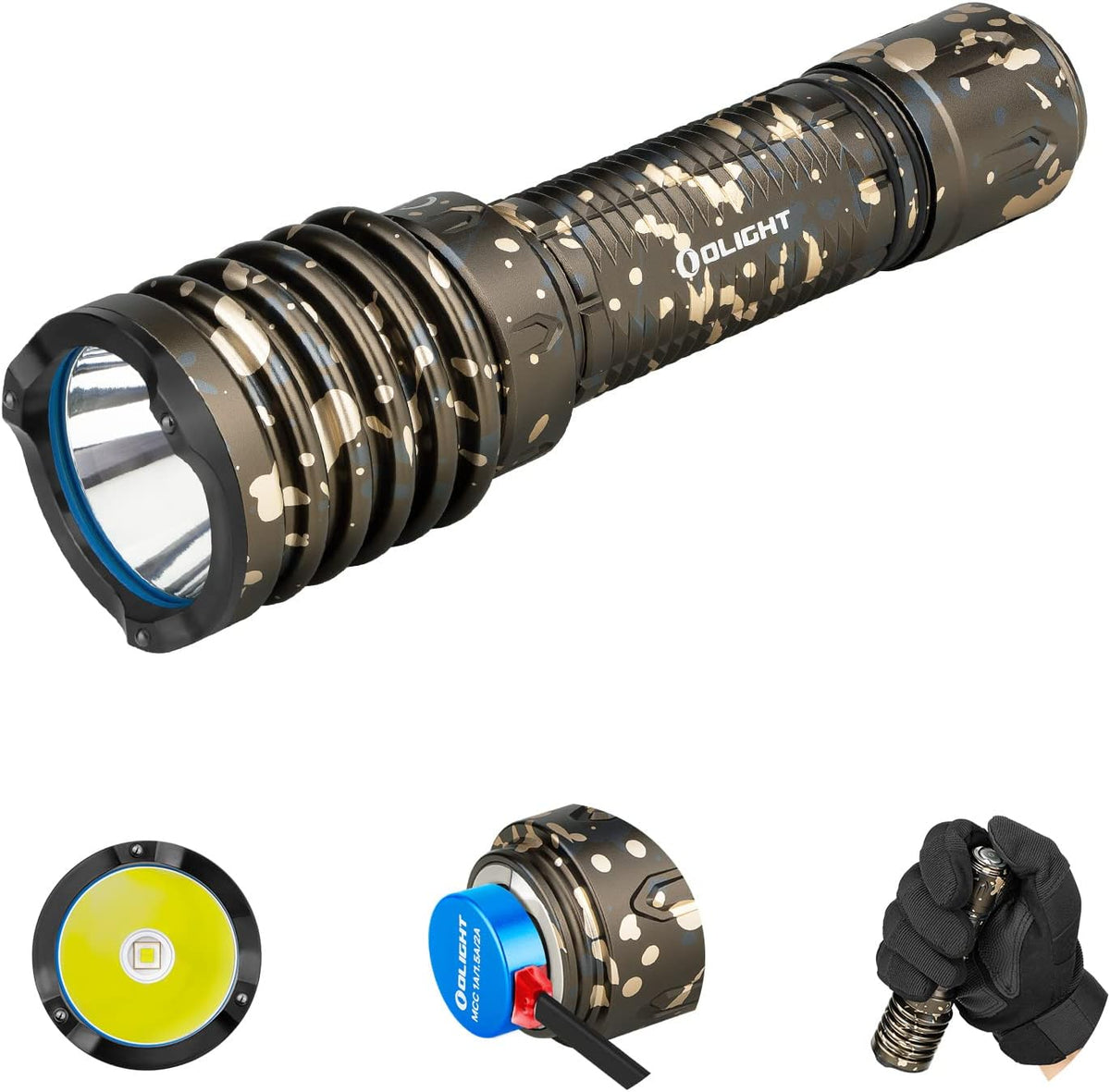 2500 Lumens Tactical Flashlight with 560 Meters Beam Distance O605