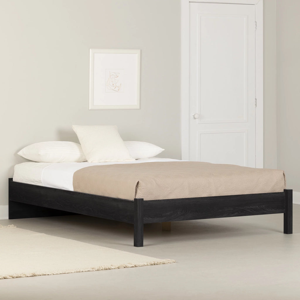 Queen Platform Bed Gray Oak L5900