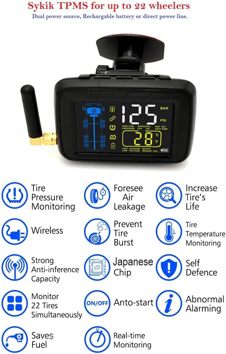 Real Time Tire Pressure Monitoring System with Theft Sensors M128