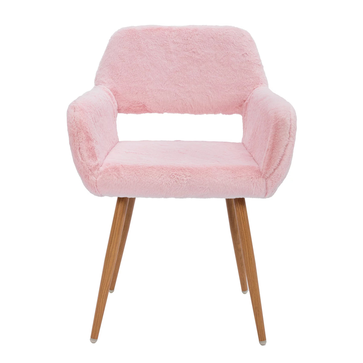 Faux Fur Dining Chairs with Steel Leg Q207691