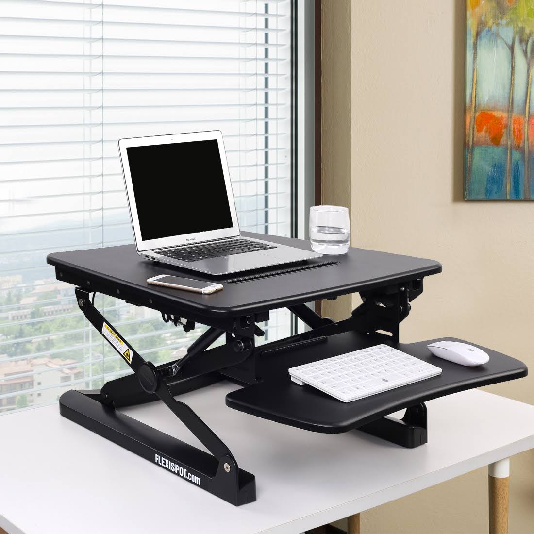 Black Standing Desk Workstation D388