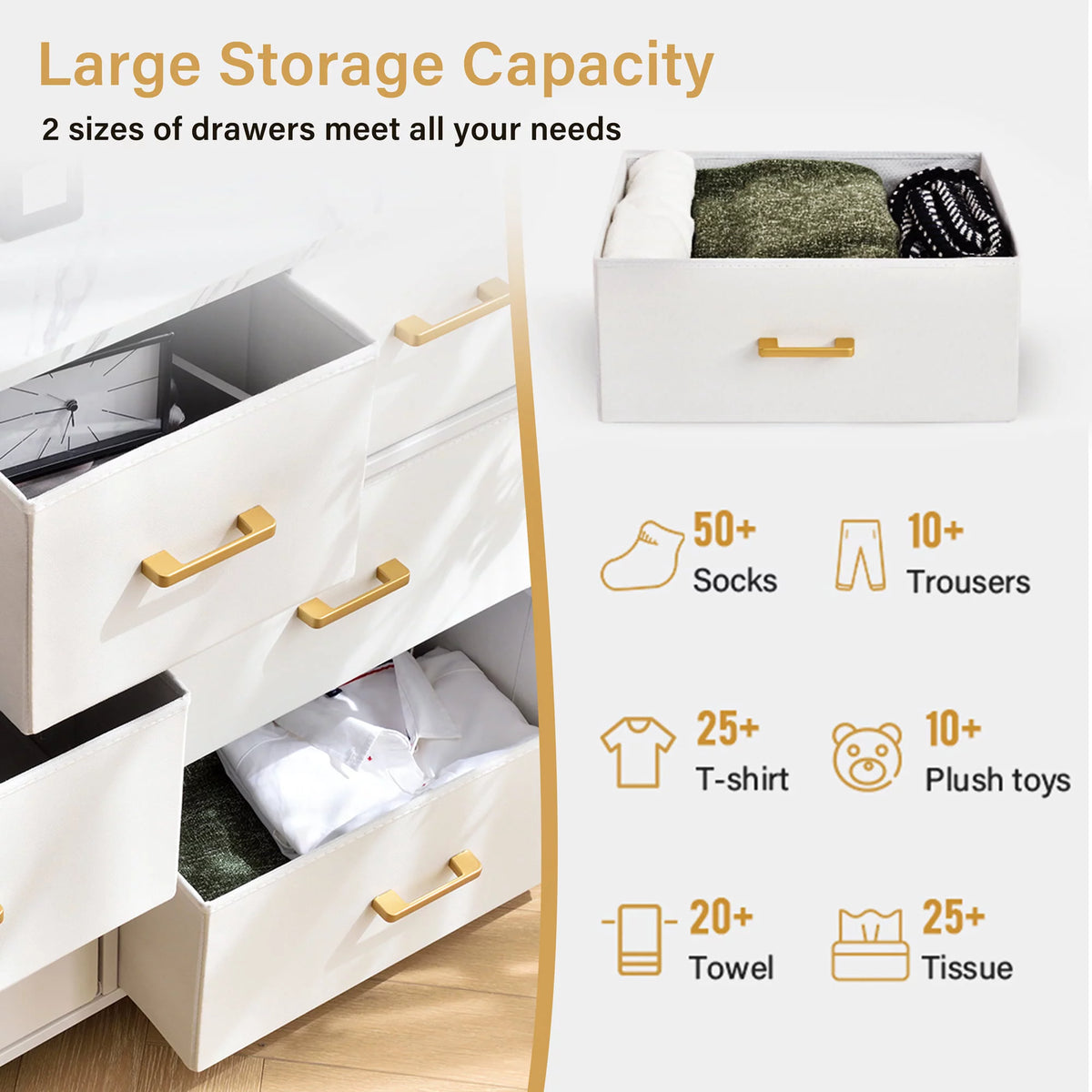White 7 Drawer Dresser Chest Storage Organizer Z41852