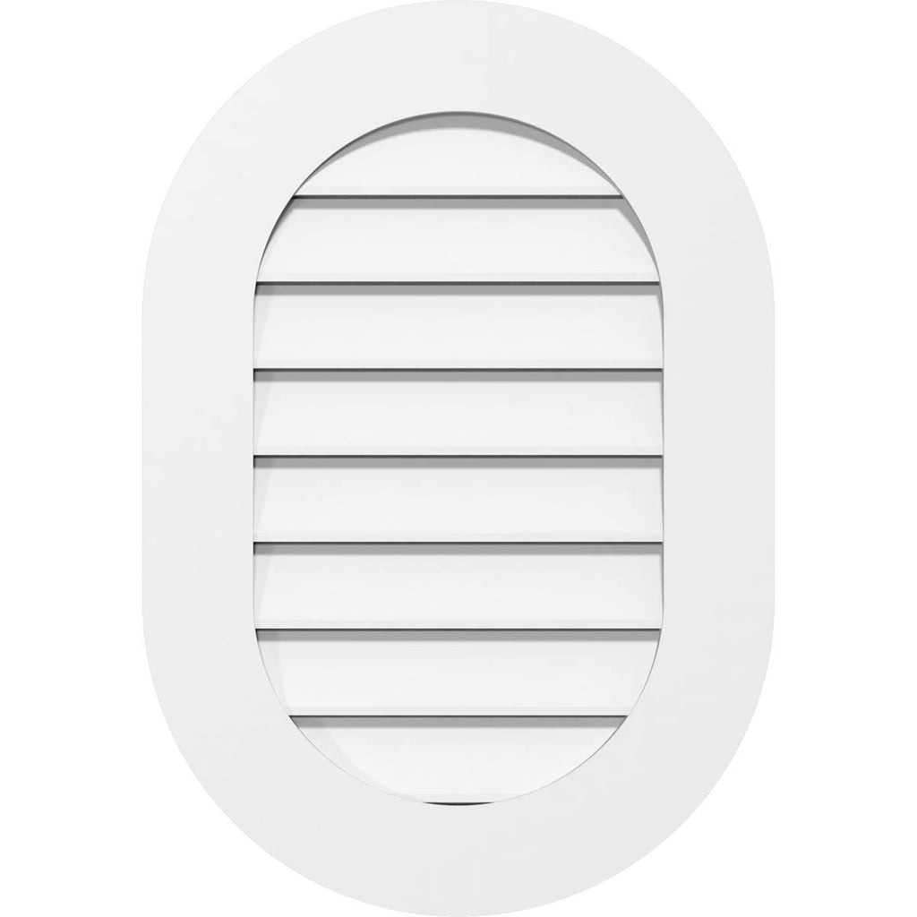 Vertical Round Ended Surface Mount PVC Gable Vent L512564