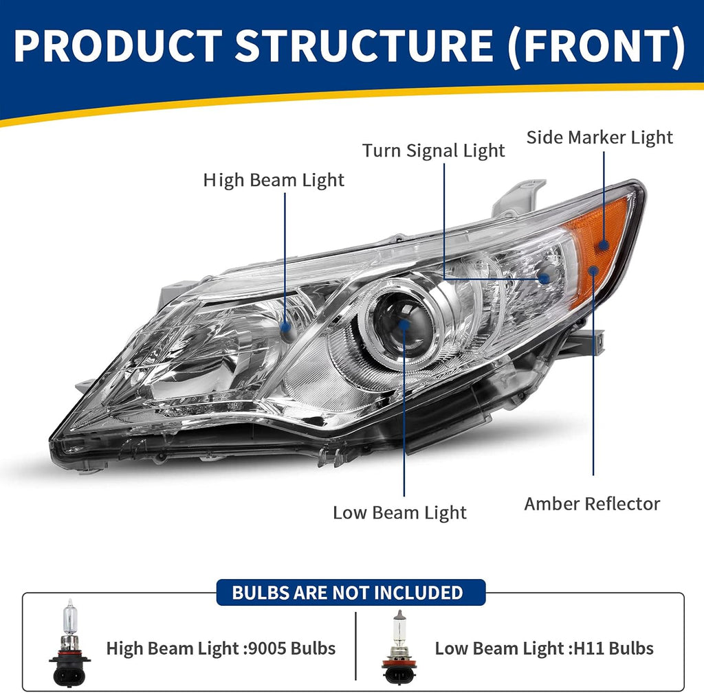 Headlight Assembly with Chrome Housing Clear Lens Q55572
