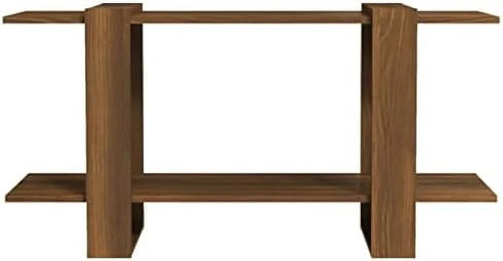 Brown Oak Engineered Wood Bookcase D93972