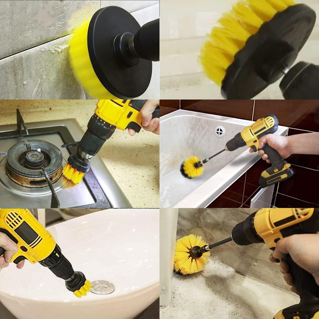 Drill Brush Attachment Set with Extend Long Attachment Q95400