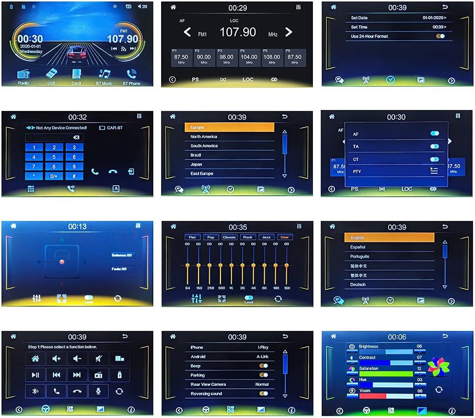 Single Din Car Stereo with CarPlay Android Auto Bluetooth Backup Camera 7” Flip Out Touch Screen Z378