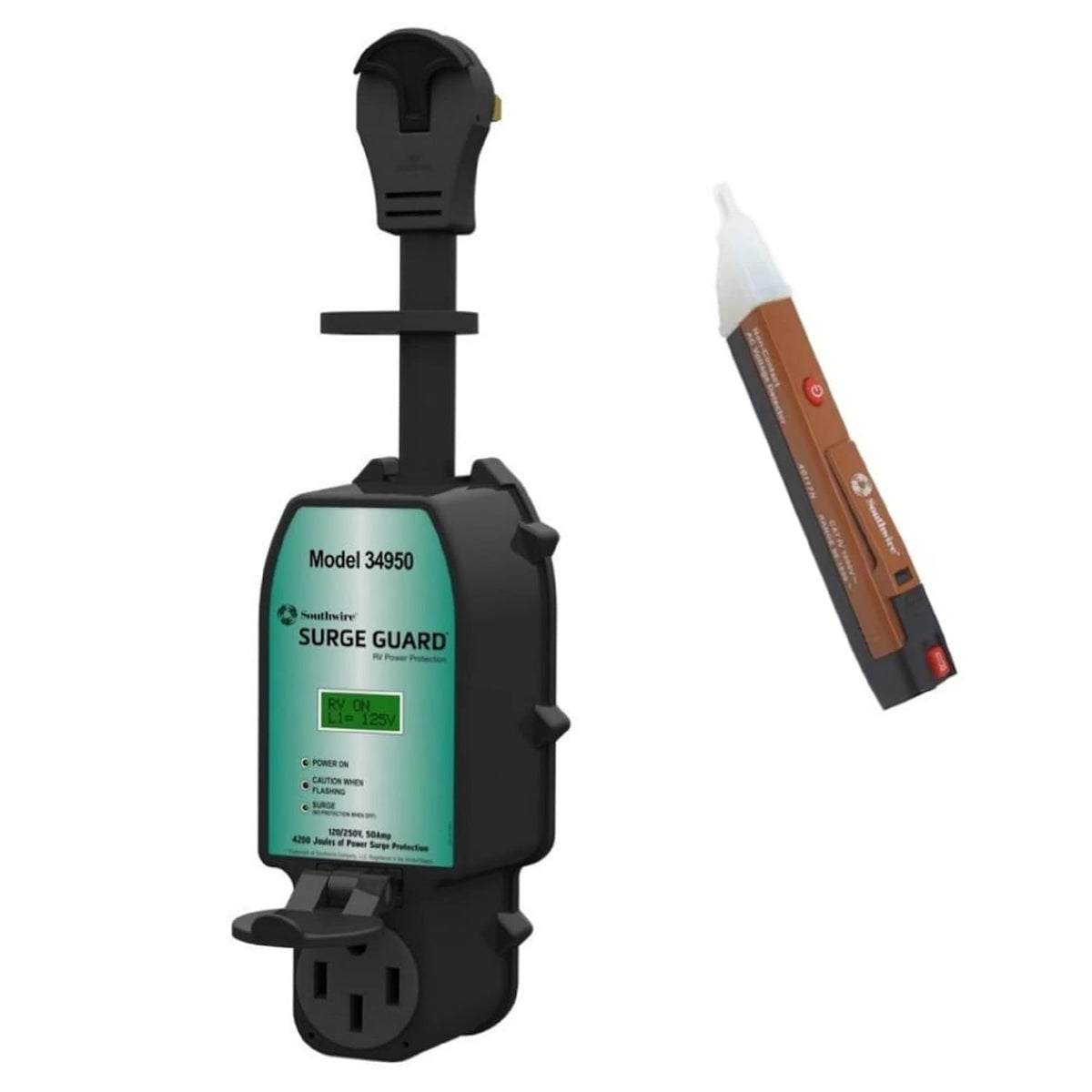 50 Amp Portable RV Surge Protector with LCD Display W353506