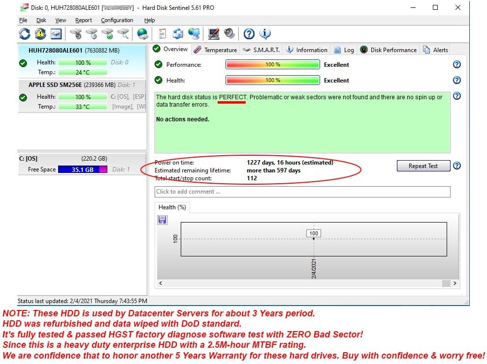 8TB 7200RPM 128MB Cache SATA 6.0Gb/s 3.5in Enterprise Hard Drive H6010