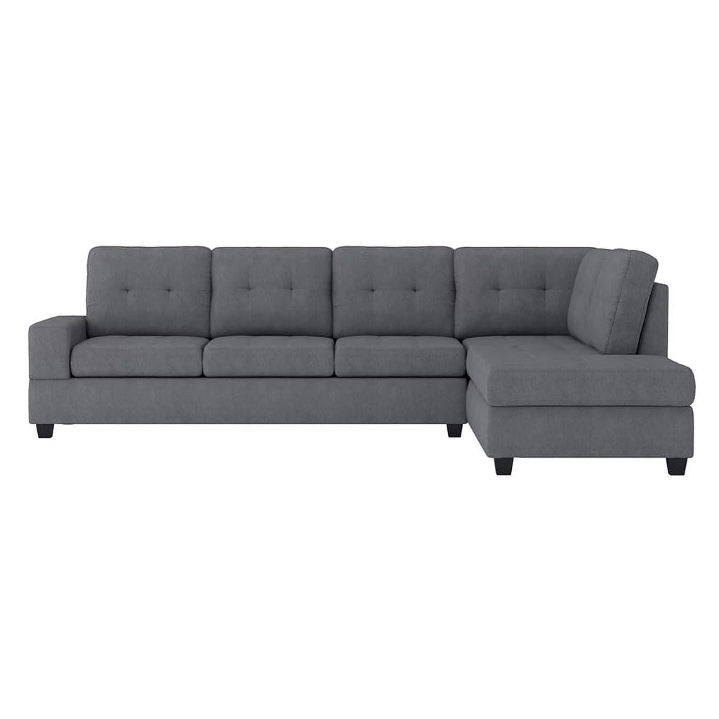 Dark Gray Microfiber Sectional Sofa U198684