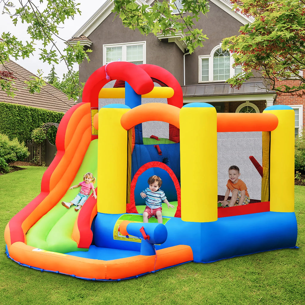 Inflatable Bounce House Water Slide with Splash Pool V8718