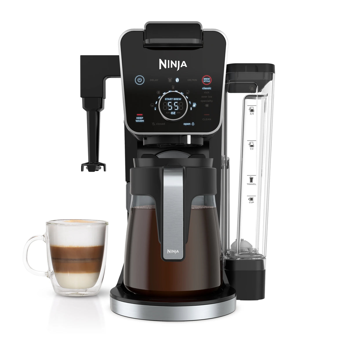 Single-Serve 12-Cup Glass Carafe Coffee Maker K329