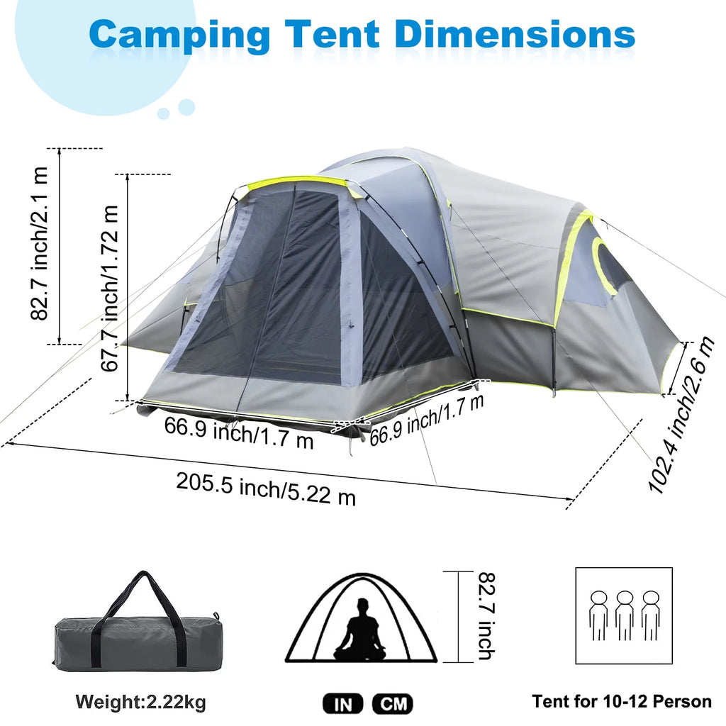 Portable Waterproof 14 Person Double Layer Tent W102