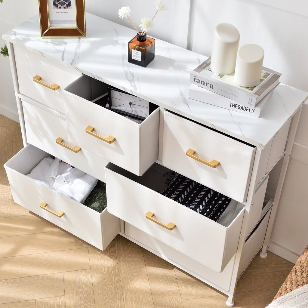White 7 Drawer Dresser Chest Storage Organizer Z41852