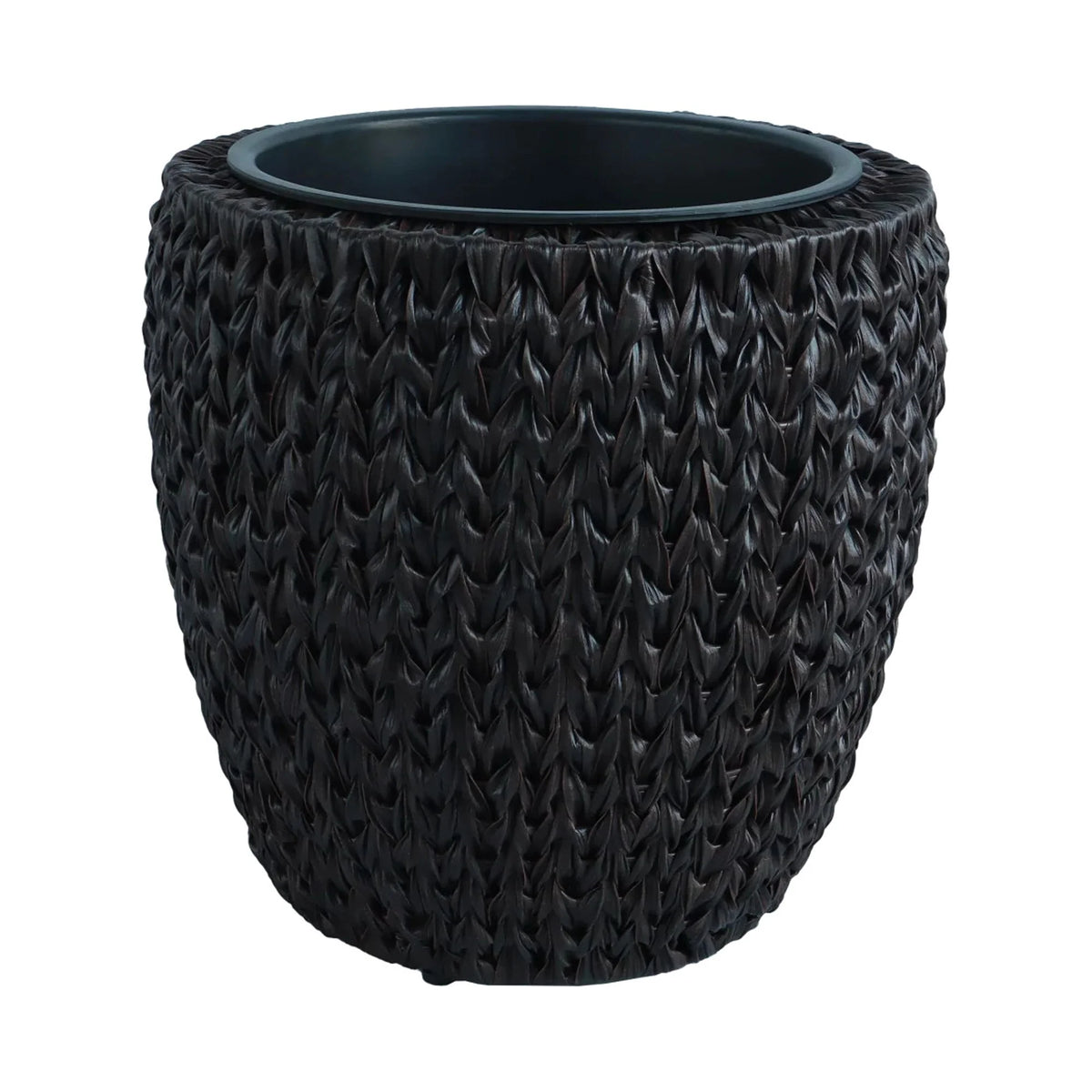 Set Of 2 Round All-Weather Wicker Planter With Plastic Liner M907290