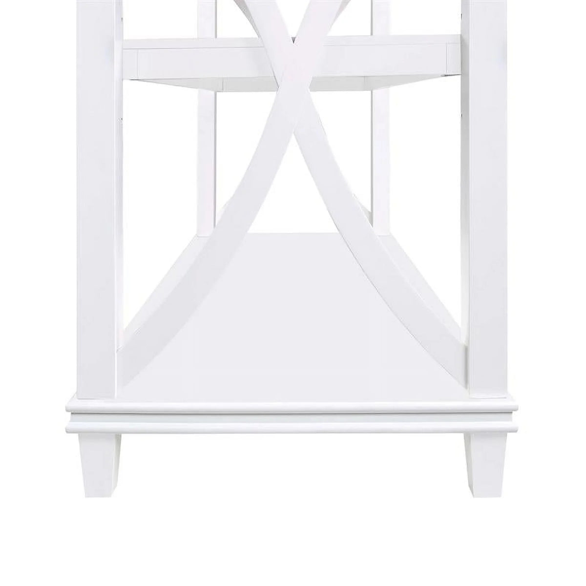 Modern Console Table in White and Brown Wood Finish Y7530