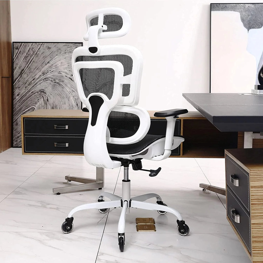 Black High Back Ergonomic Office Chair with Lumbar Support J138