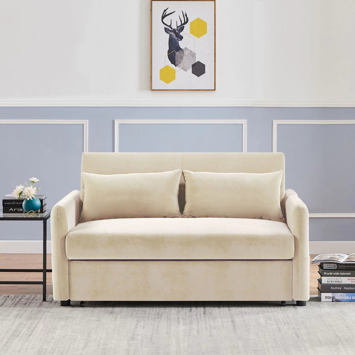 Loveseat Sofa with 2 Pillows V22836