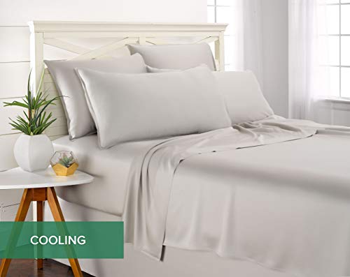 King White Bamboo Viscose Bed Sheet Set R574