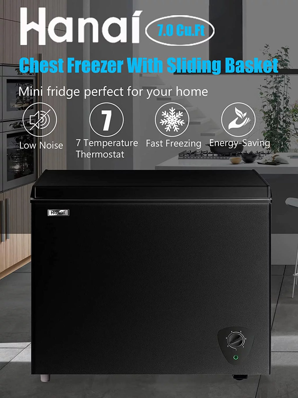 White 3.5 cu.ft Chest Freezer with Removable Basket W632