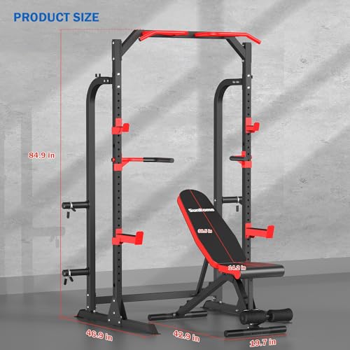 Power Cage Squat Rack with Bench L276913