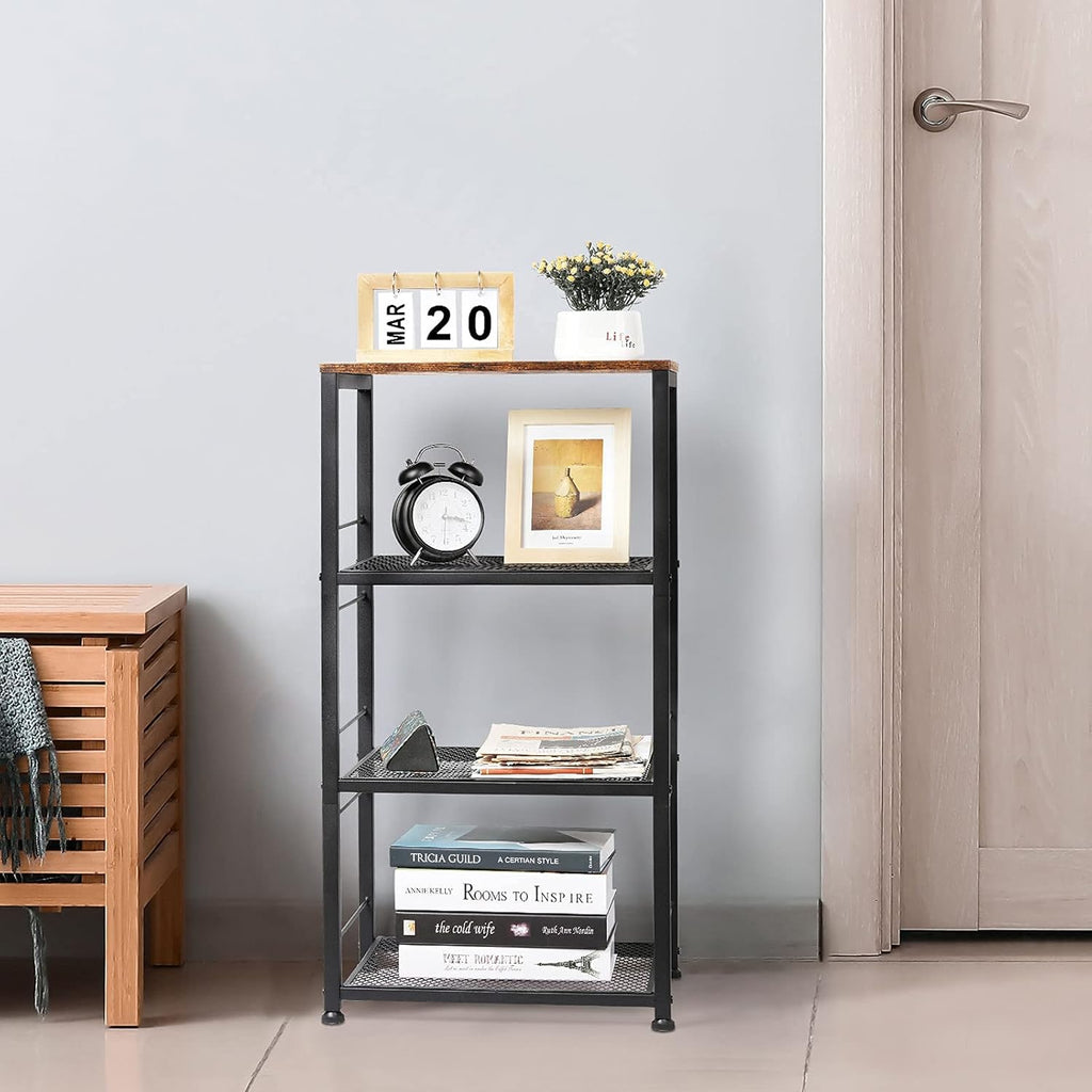 4-Tier Wood Kitchen Baker's Rack on Wheels F929