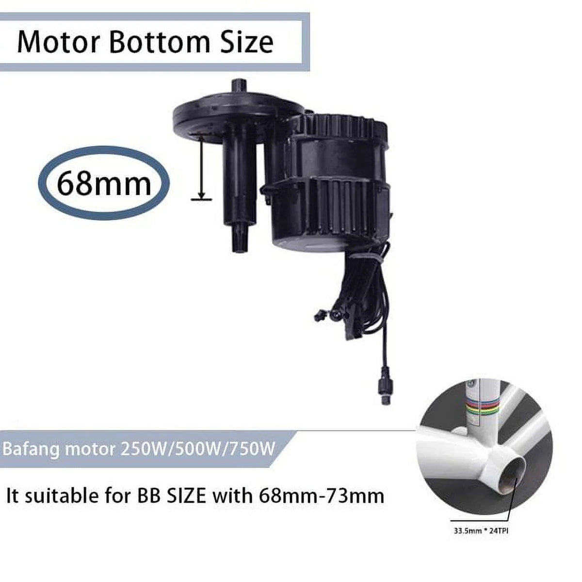 750W Mid Drive Motor Kit Electric Bicycle Conversion Kit with 850C C503187