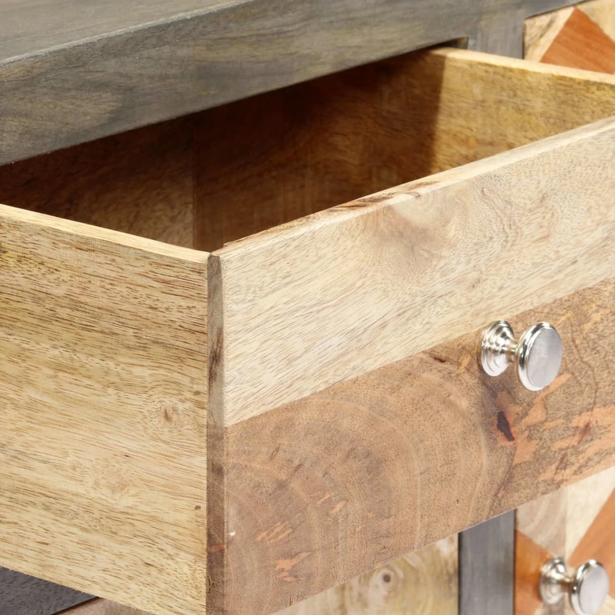 Mango Wood Side Cabinet with Door and 3 Storage Drawers Y632