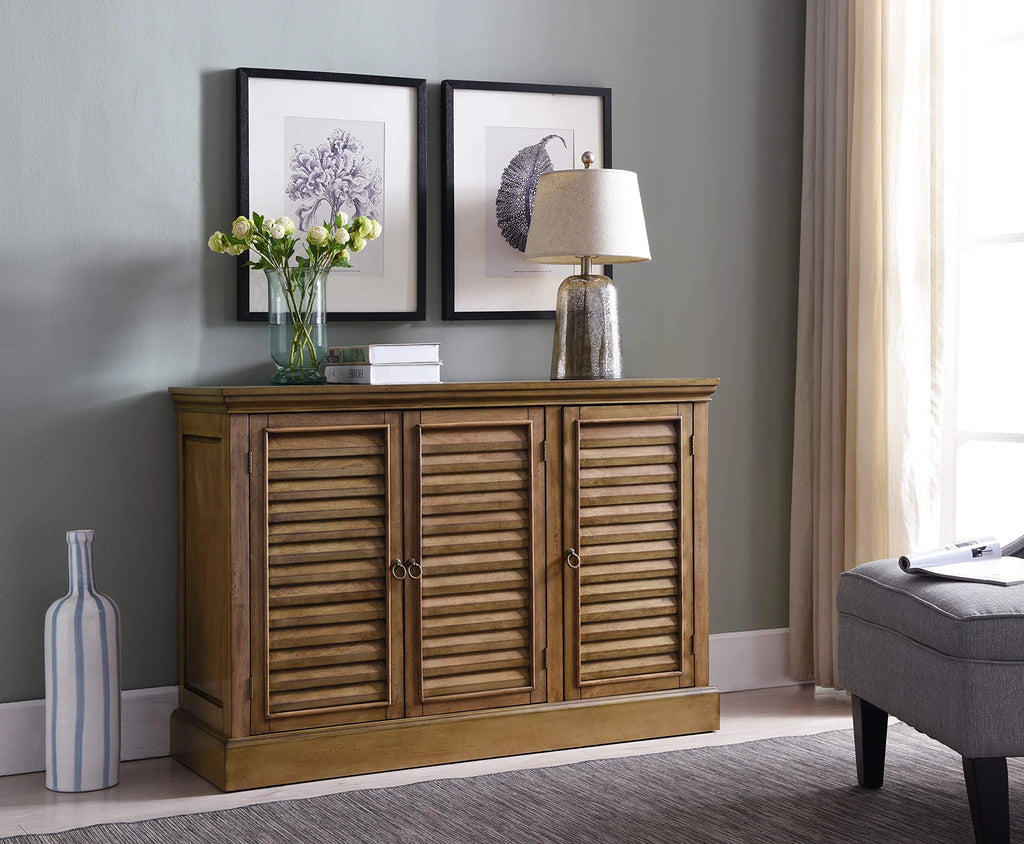 Antique Rustic Wood Buffet Sideboard Console Table with Storage Y874