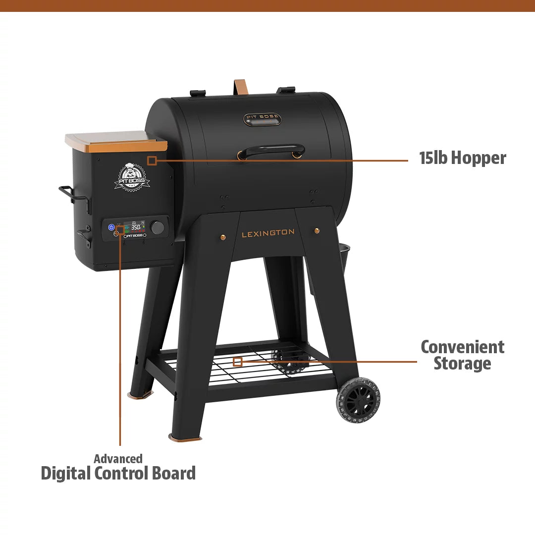 500 Sq in Wood Fired Pellet Grill and Smoker I125486