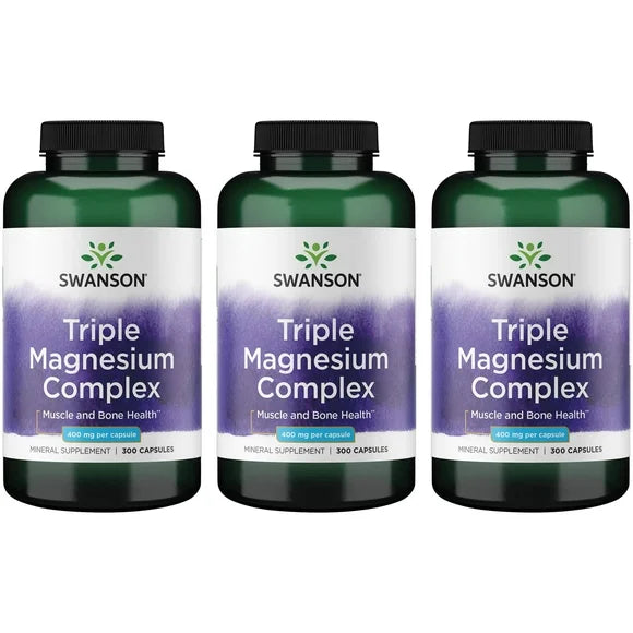 Triple Magnesium Complex 400 mg 300 Capsules 3-pack O745514