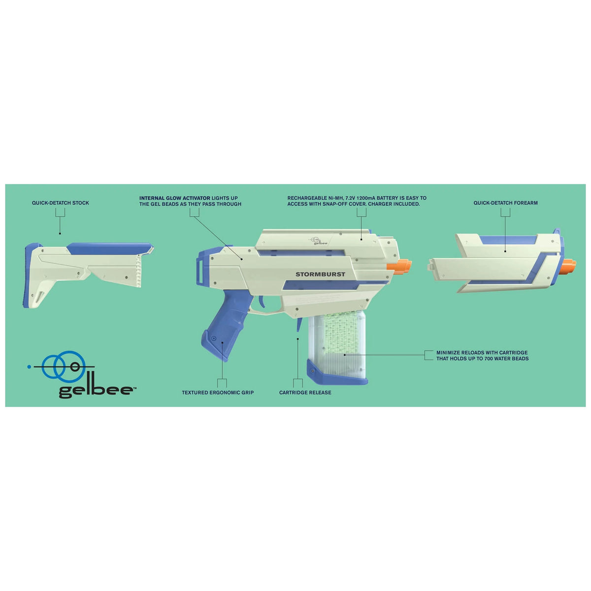 Glow in the Dark Water Bead Blaster S766