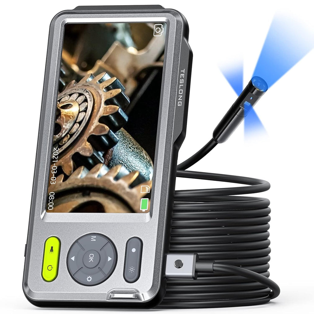 Triple Lens Endoscope Borescope Inspection Camera with 5'' Screen 16.5ft Y74289
