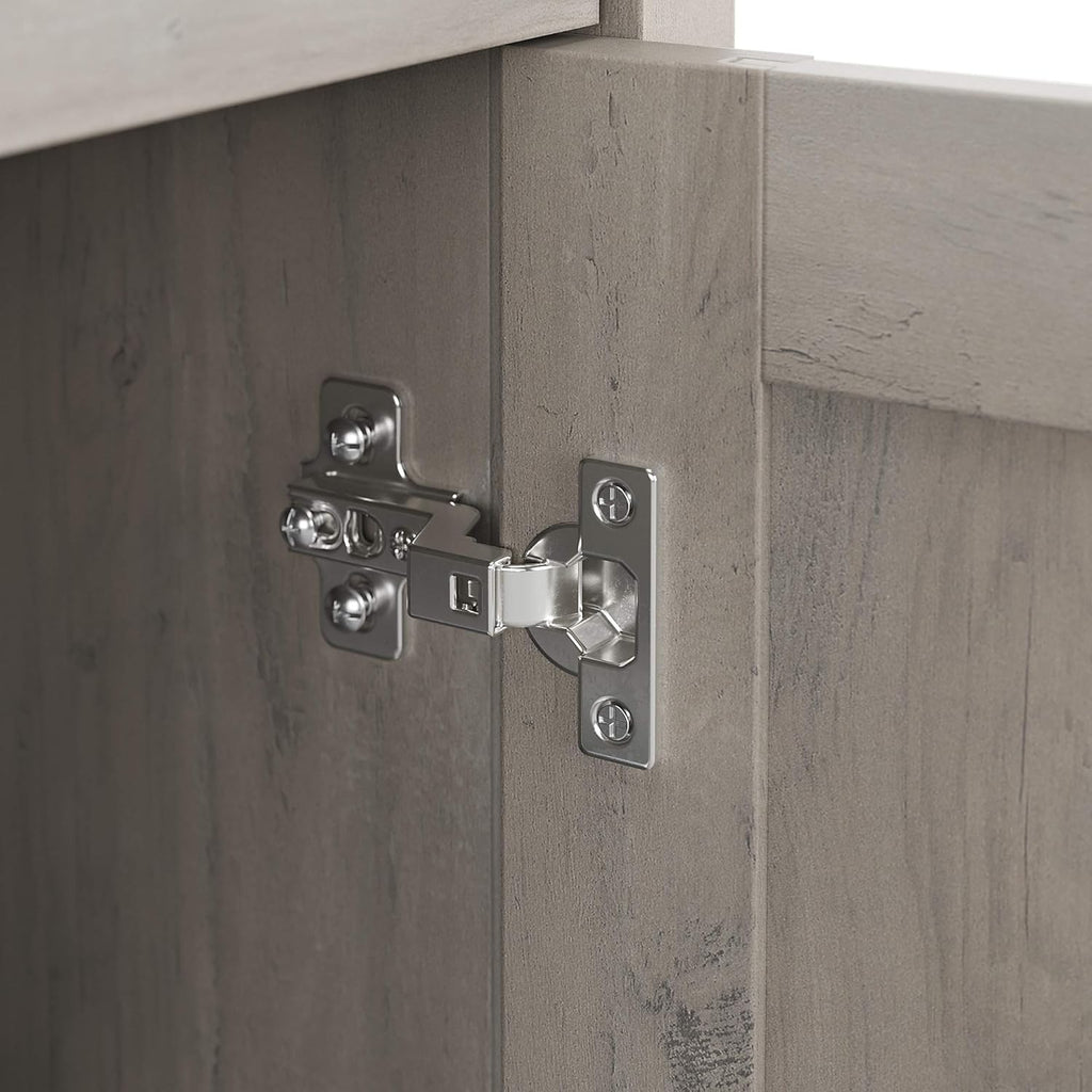 Driftwood Gray Accent Storage Cabinet with Doors S8808