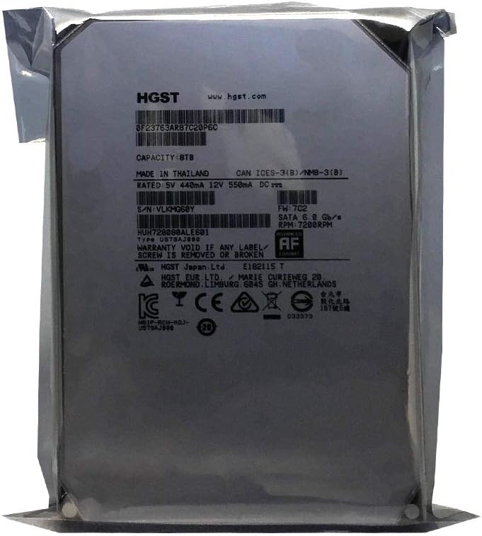 8TB 7200RPM 128MB Cache SATA 6.0Gb/s 3.5in Enterprise Hard Drive H6010