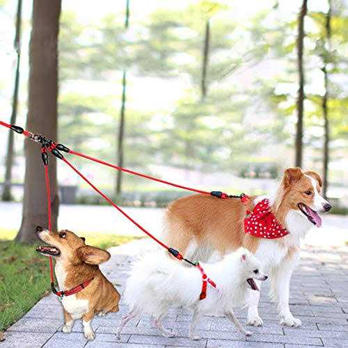 Heavy Duty 3 Way No Tangle Dog Leash with Padded Handle O420637