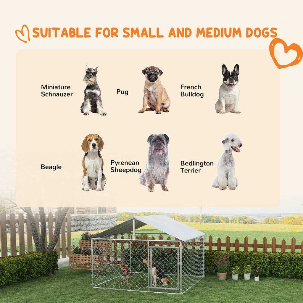 Outdoor Dog Kennel with Waterproof UV Resistant Roof O766