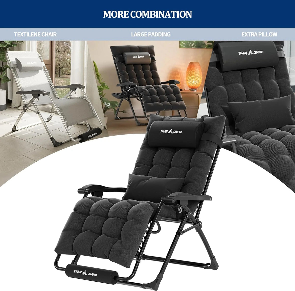 Oversized Zero Gravity Chair with Cushion F50625