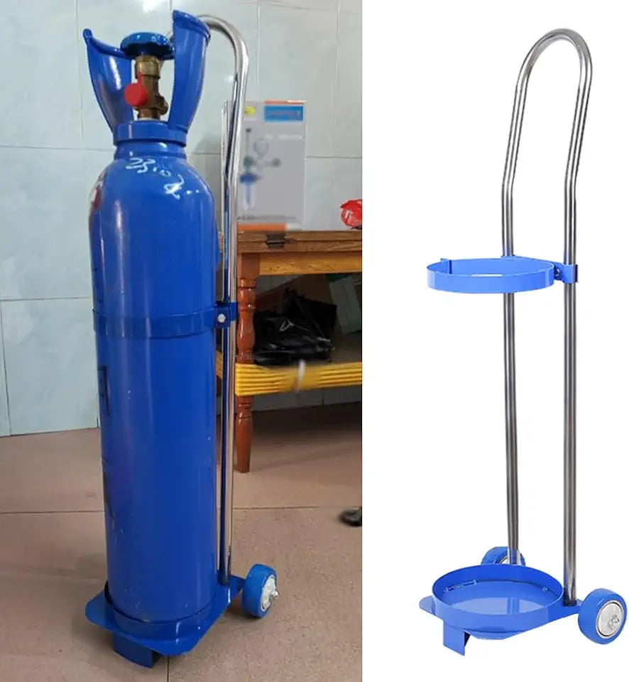 Steel Oxygen Tank Cart with Wheels N112314