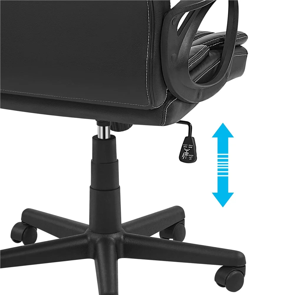 Black Adjustable High Back PU Leather Executive Chair Y636479