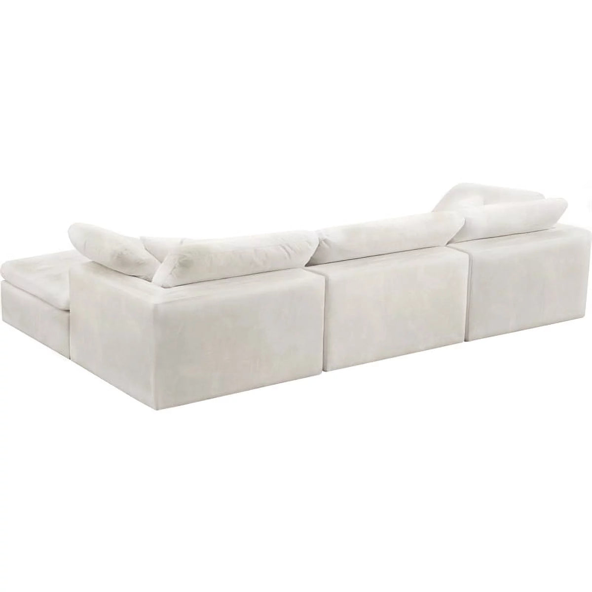 Cream Velvet Modular Sectional W259241