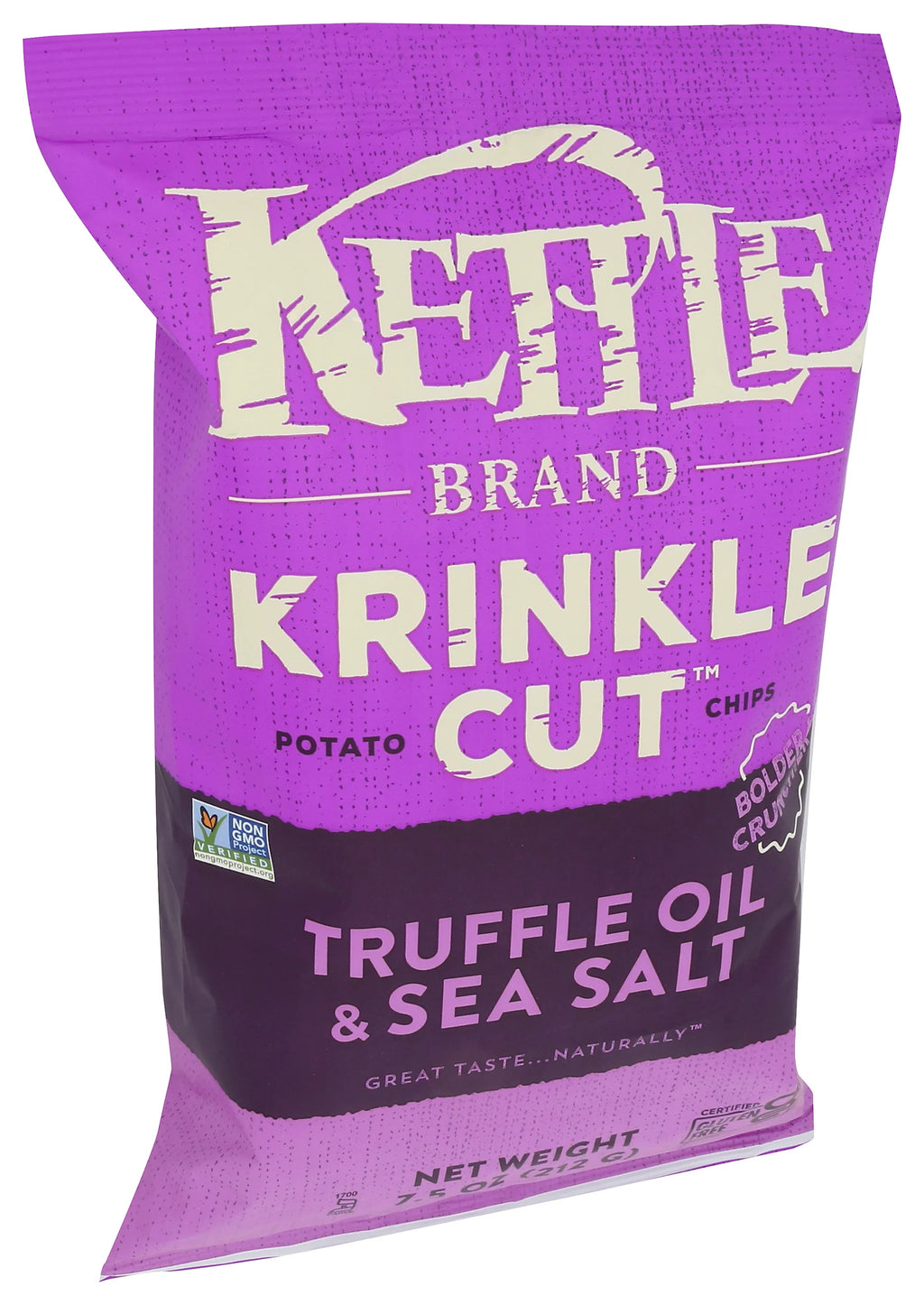 Kettle Cooked Potato Chips Truffle Oil and Sea Salt 7.5 Ounce Pack Of 12 U245549