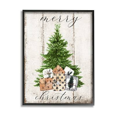 Distressed Merry Christmas Tree Wall Plaque T129647